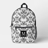 Monogramm Vintage Schwarzfaustregel Bedruckter Rucksack (Vorderseite)