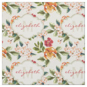 Monogramm Vintage Viktorianische Farbe Stoff (Muster)