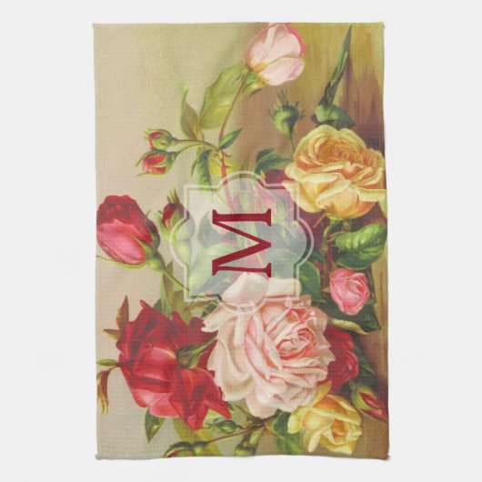 Monogramm-Vintage viktorianische Handtuch (Vertikal)