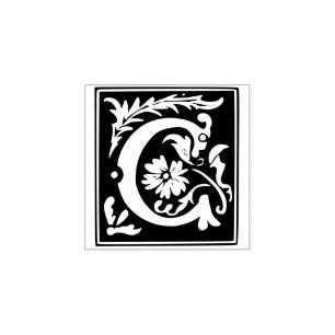 Monogramm Vintageinitischer Brief C Gummistempel