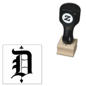 Monogramm Vintager alter englischer Buchstabe D Gummistempel (Stempel)
