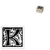 Monogramm Vintager Anfangsbuchstabe K Gummistempel (Stempel)