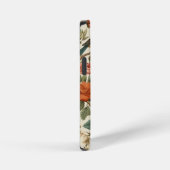 Monogramm Vintager botanischer Blumengeflügel iPhone Hülle (Rechte Seite)