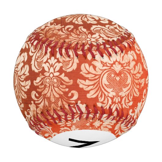 Monogramm Vintager Hintergrund Baseball (Rückseite)