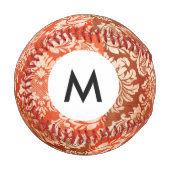 Monogramm Vintager Hintergrund Baseball (Vorderseite Links)