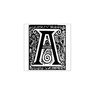 Monogramm Vintager Zierbrief A Gummistempel