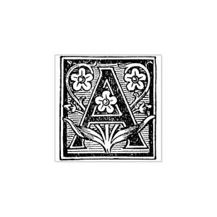 Monogramm Vintager Zierbrief A Gummistempel