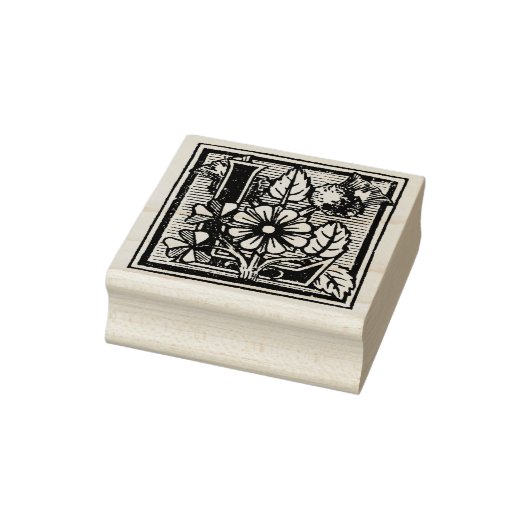 Monogramm Vintager Zierbrief L Gummistempel (Stempel)