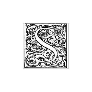 Monogramm Vintager Zierbrief S Gummistempel