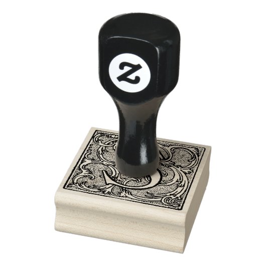 Monogramm Vintager Zierbrief S Gummistempel (Stempel)