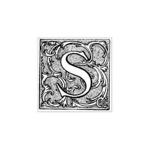 Monogramm Vintager Zierbrief S Gummistempel
