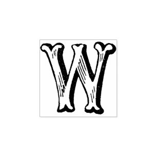 Monogramm Vintager Zierbrief W Gummistempel