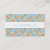 Monogramm-Vintages Artseashell-Muster Visitenkarte (Rückseite)