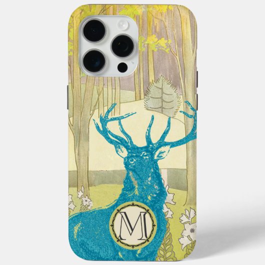 Monogramm Vintages Hirschkunstwald-iPhone Case-Mate iPhone Hülle (Rückseite)