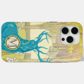 Monogramm Vintages Hirschkunstwald-iPhone Case-Mate iPhone Hülle (Rückseite (Horizontal))