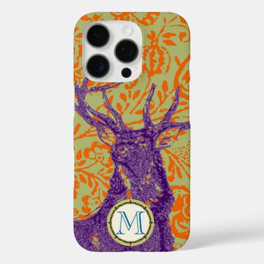 Monogramm Vintages Hirschkunstwald-iPhone Case-Mate iPhone Hülle (Rückseite)