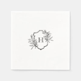 Monogramm Vintages Olive Serviette