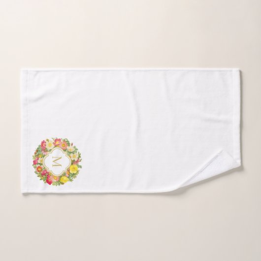 Monogramm Vintages Set für Blumenmuster (Handtuch)
