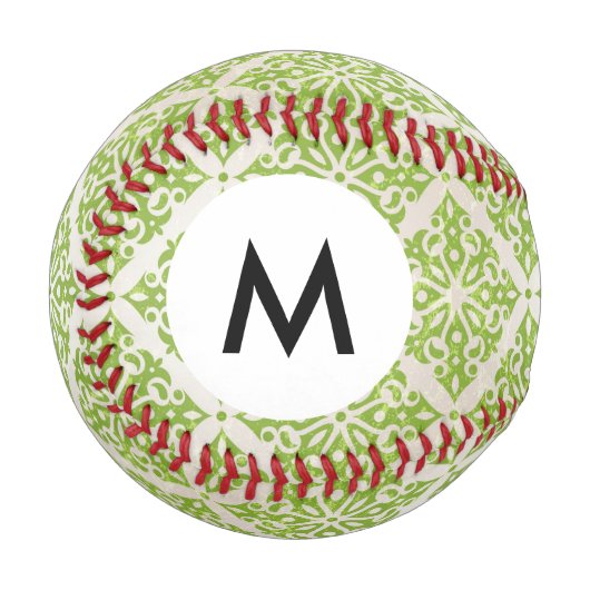Monogramm Vintages Wallpaper Baseball (Vorderseite Links)