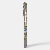 Monogramm Vintages weißes Bräunungsmuster Case-Mate iPhone Hülle (Rückseite / Links)