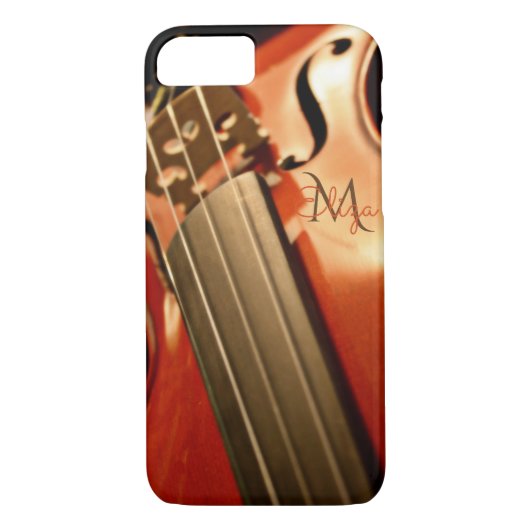 Monogramm-Violinen-Musik iPhone 7 Fall Case-Mate iPhone Hülle (Rückseite)