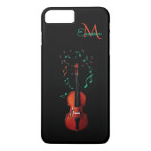 Monogramm-Violinen-Musik iPhone 7 Plusfall Case-Mate iPhone Hülle (Rückseite)