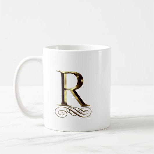 Monogramm VIP-Gold" R" Kaffeetasse (Links)