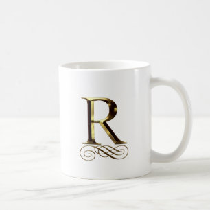 Monogramm VIP-Gold" R" Kaffeetasse