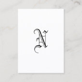 Monogramm Visitenkarte (Vorderseite)