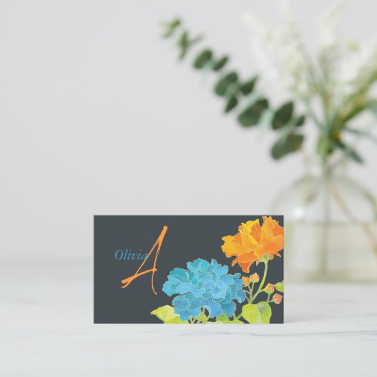 Monogramm Visitenkarte (Stehend Vorderseite)