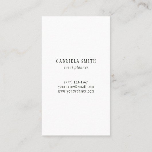 Monogramm Visitenkarte (Rückseite)