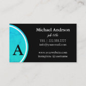 Monogramm Visitenkarte (Rückseite)