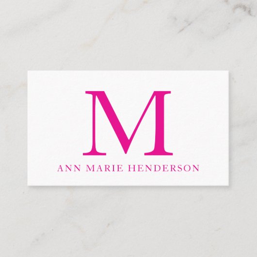 Monogramm Visitenkarte (Vorderseite)