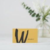 Monogramm Visitenkarte (Stehend Vorderseite)