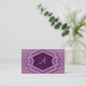 Monogramm - Visitenkarte (Stehend Vorderseite)