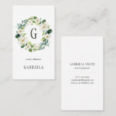 Monogramm Visitenkarte (Vorne/Hinten)