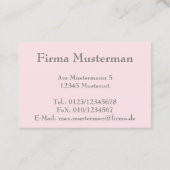 Monogramm Visitenkarte (Rückseite)