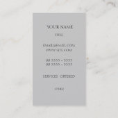 Monogramm Visitenkarte (Rückseite)