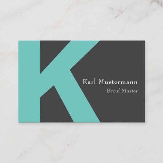 Monogramm Visitenkarte (Vorderseite)