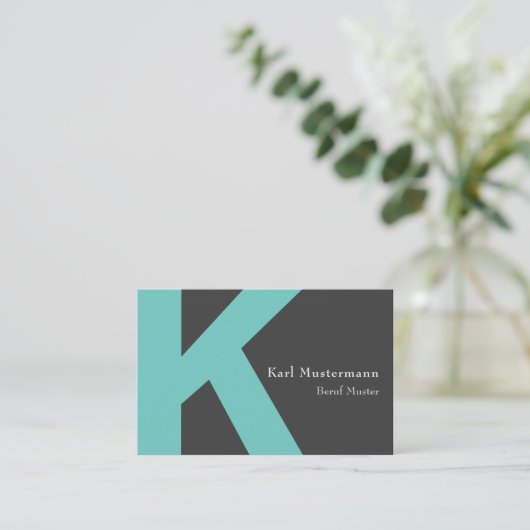 Monogramm Visitenkarte (Stehend Vorderseite)