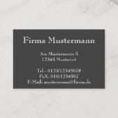 Monogramm Visitenkarte (Rückseite)