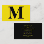 Monogramm Visitenkarte (Vorne/Hinten)