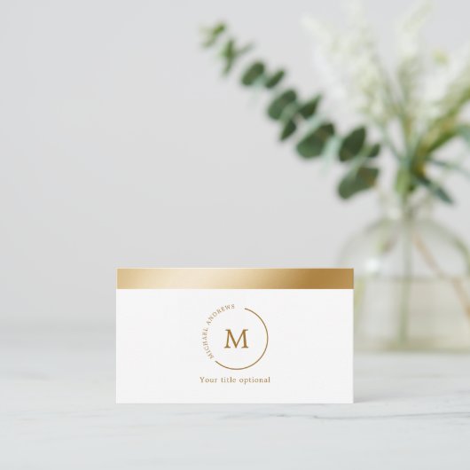 Monogramm Visitenkarte (Stehend Vorderseite)