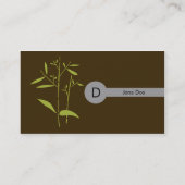 Monogramm-Visitenkarte - Bambus Visitenkarte (Rückseite)