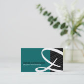 Monogramm-Visitenkarte - GEWOHNHEIT Visitenkarte (Stehend Vorderseite)