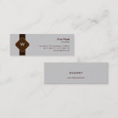 Monogramm-Visitenkarte Mini Visitenkarte (Vorne/Hinten)