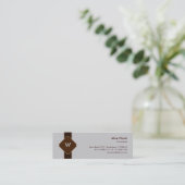 Monogramm-Visitenkarte Mini Visitenkarte (Stehend Vorderseite)