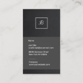 Monogramm-Visitenkarte Visitenkarte (Rückseite)