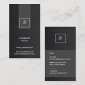 Monogramm-Visitenkarte Visitenkarte (Vorne/Hinten)