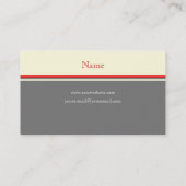 Monogramm-Visitenkarte Visitenkarte (Rückseite)